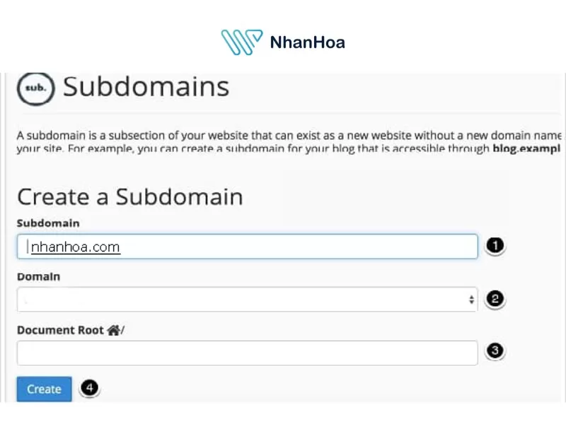 tạo Subdomain tr&ecirc;n cPanel